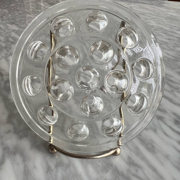 Other - Vintage Clear Glass Flower Frog 5”